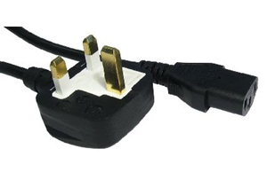 DÂY NGUỒN CHUẨN BS 1363 (UK) -- IEC 60320 C13, CE501J, CHỊU TẢI 10A-250V, ĐỘ DÀI 2m+, THIẾT DIỆN 3x0.75mm2